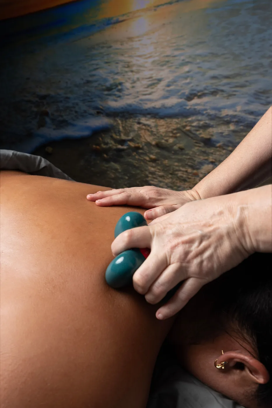 Hot stone massage at C3 Wellness Spa on Hillsborough Street, Raleigh